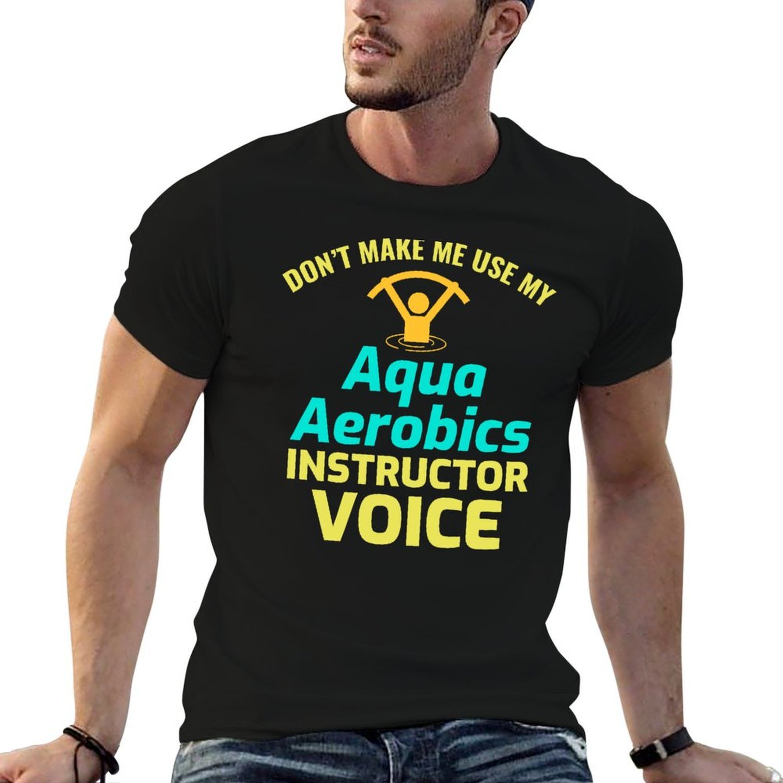 Aquatic Aerobics - Koszulka męska dla instruktora aerobiku wodnego,